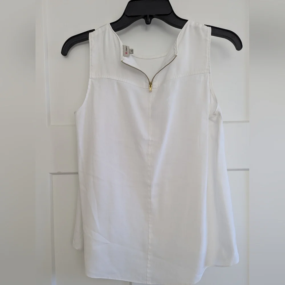 Ladies White Cremieux Sleeveless Top Size XS - Picture 2 of 4